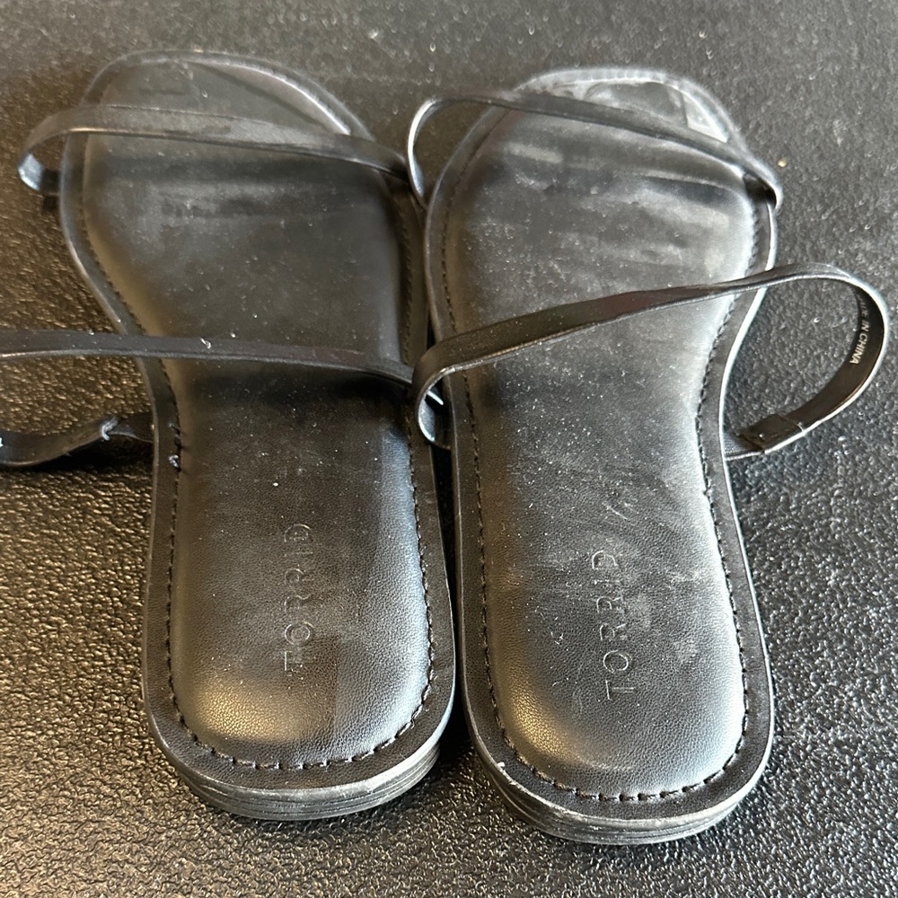 Torrid Black Minimalist Sandals